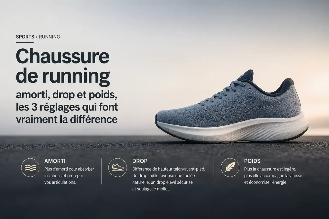 Chaussure de running : amorti, drop et poids, les 3 réglages qui font vraiment la différence
