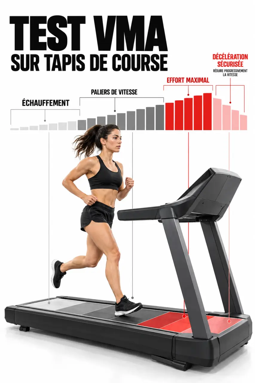 Déroulement et arrêt sécurisé d’un test VMA sur tapis de course