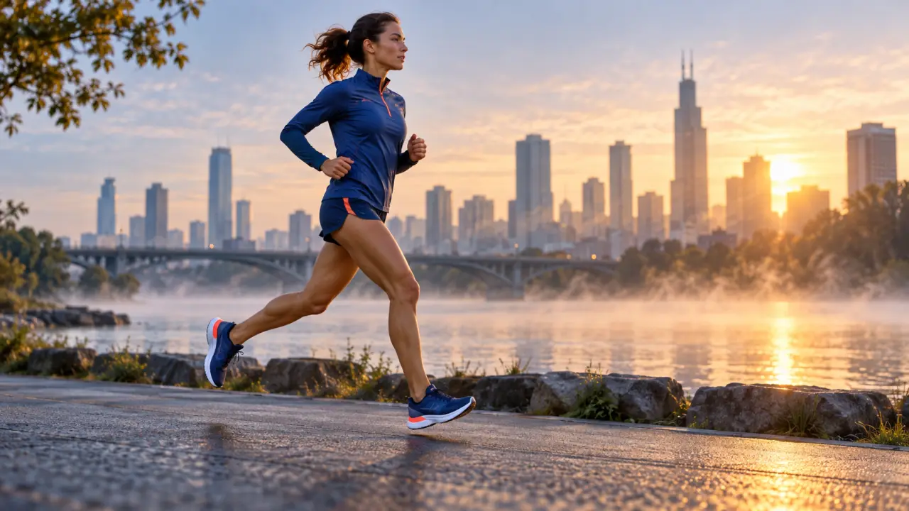 Coureur ajustant sa cadence pendant une sortie de course