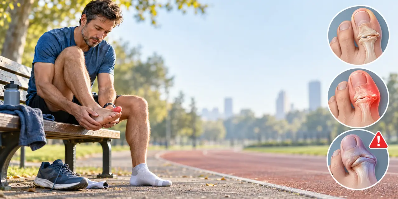 Douleur au gros orteil : distinguer l’arthrose, la goutte et les signes d’urgence