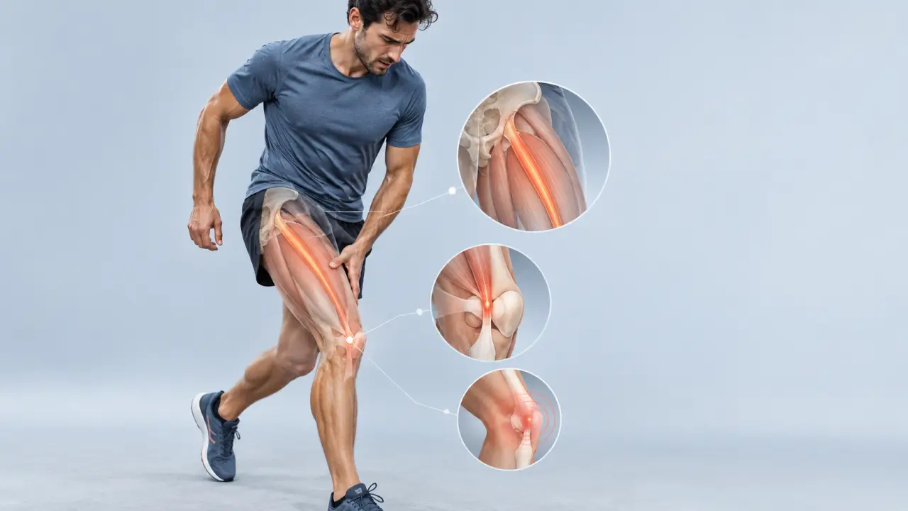 Douleur du muscle sartorius : distinguer la cuisse, la patte d’oie et les signaux d’alerte