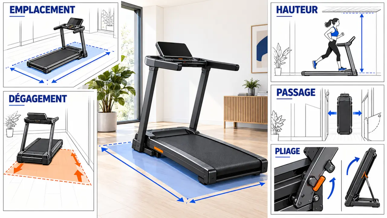 Comment choisir un tapis de course en vérifiant l'espace disponible et les conditions d'installation